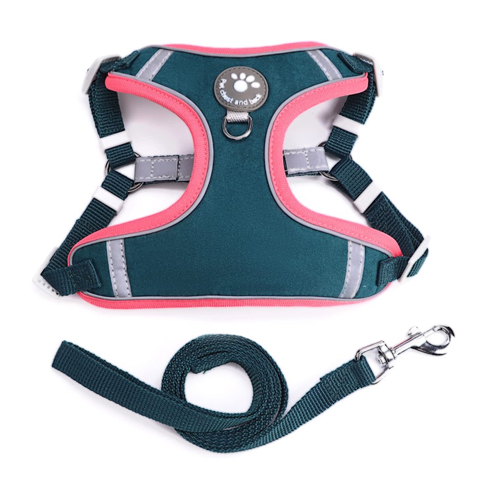 HANGSU Cat Harness Set with Leash for Controlled Freedom - Soft, Comfortable, Adjustable, and Durable - Harness for Active Cats (Orange)