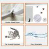 Thickened Pet Screen Door with Zipper, White, 100 x 220 cm view 2