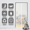 Thickened Pet Screen Door with Zipper, White, 100 x 220 cm view 4
