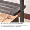 Freestanding Clothes Rack, Solid Wood, Brown, 105 x 30 x 160 cm view 2