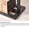 Freestanding Clothes Rack, Solid Wood, Brown, 105 x 30 x 160 cm view 3