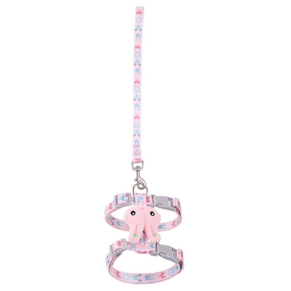 BESPORTBLE Adjustable Cat Harness Set with Breathable Fabric and Rabbit Pattern