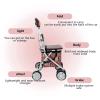 Rollator Walker with Seat - Height-Adjustable, Lightweight & Foldable for Seniors - Padded Seat, Carry Basket, Locking Brakes view 3