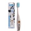Babyton Organic Toothbrush for Babies, Zebra, Soft Bristles, Ergonomic Handle, Biodegradable Corn Cob Material view 1