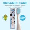 Babyton Organic Toothbrush for Babies, Zebra, Soft Bristles, Ergonomic Handle, Biodegradable Corn Cob Material view 3