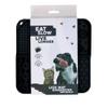 Eat Slow Live Longer Lick Mat - 21 x 21 cm - Square - 100% Silicone - Dishwasher-Safe - Gray view 1