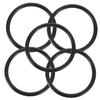 Singing Bowl Rubber Rings, 5 Pieces, Black view 1