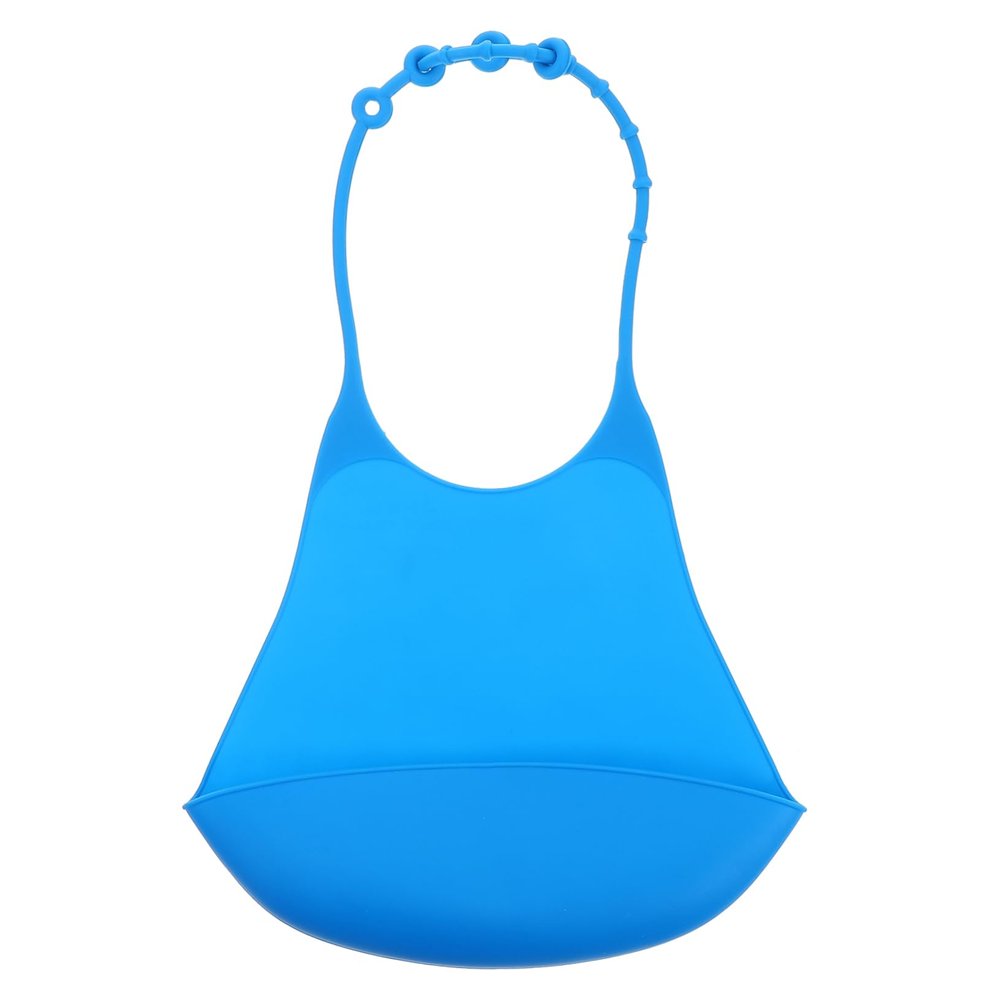 Reusable Silicone Bib for Adults, Blue