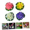 VILLFUL 4-Piece Artificial Lotus Flowers, Light Pink view 2