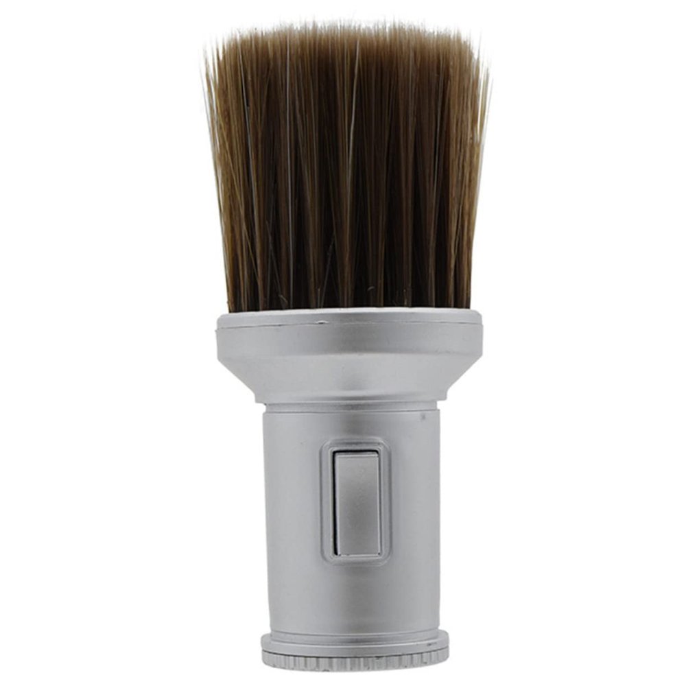 Salon Neck Duster Brush for Hair, Fiber and Plastic, Silver