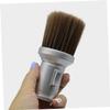 Salon Neck Duster Brush for Hair, Fiber and Plastic, Silver view 2