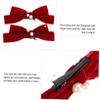 Beatifufu 2-Pack Red Velvet Hair Bow Clips with Large Bows view 3