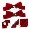 Beatifufu 2-Pack Red Velvet Hair Bow Clips with Large Bows view 4