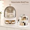 Portable Skincare and Cosmetic Organizer, White, 5-Grid view 2