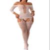 Buitifo Women's Cutout Fishnet Bodystocking Lingerie, White, One Size view 1