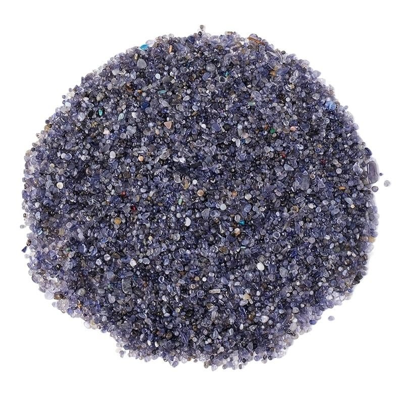 Generic Natural Crystal Crushed Stone Aquarium Decor, White Amethyst, Cordierite, 100 g, 3–5 mm