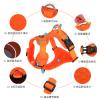 QIANDW Dog Harness and Leash Vest, Escape-Proof Reflective Harness, Orange, Size L view 3