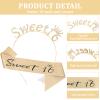CAVETEE 16th Birthday Tiara and Sash Set for Girls view 2