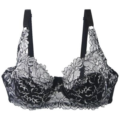 FULUJIDI Women's Push-Up Lace Bra, Underwire, White, 75D