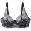 FULUJIDI Women's Push-Up Lace Bra, Underwire, White, 75D view 1