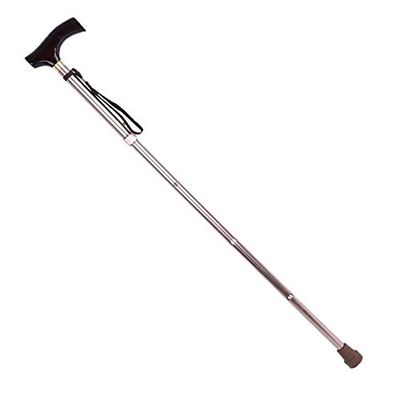 Folding Walking Cane for Men and Women, Wooden Handle, Adjustable Bronze Cane by Safehappy