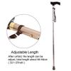 Folding Walking Cane for Men and Women, Wooden Handle, Adjustable Bronze Cane by Safehappy view 2