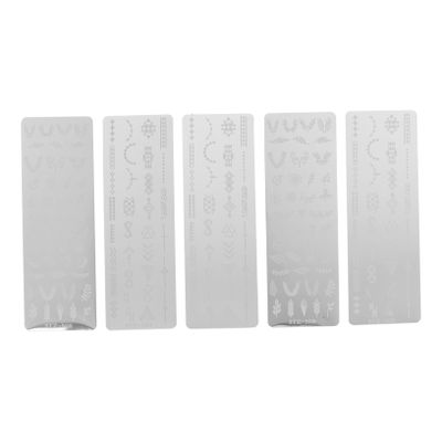Beatifufu 5 Stainless Steel Nail Stamping Plates for Nail Art