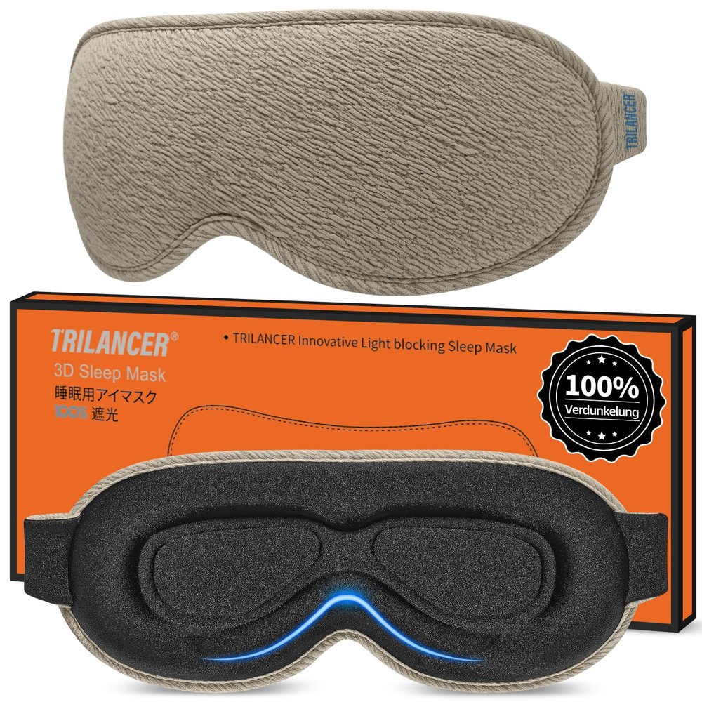 Trilancer 99.99% Light-Blocking 3D Sleep Mask for Men & Women
