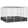 Willood Anthracite Bird Aviary 302.5 x 324.5 x 211.5 cm Galvanized Steel view 1
