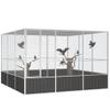 Willood Anthracite Bird Aviary 302.5 x 324.5 x 211.5 cm Galvanized Steel view 2