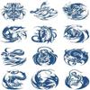 5 Plant-Based Temporary Tattoo Stickers, Dragon Designs for Men and Women, Small Totem, Semi-Permanent view 1