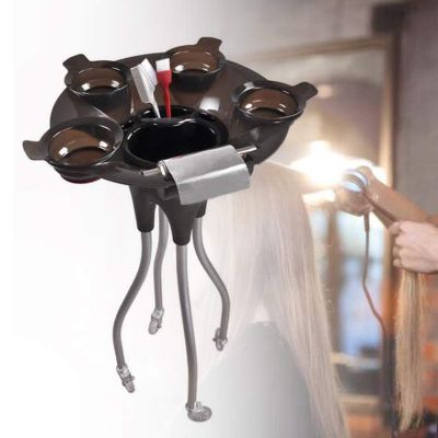 Mobile Salon Trolley with ABS Hairdressing Tray and Color Bowls
