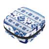 Blue Christmas Pattern Menstrual Pad Pouch with Zipper view 1