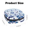 Blue Christmas Pattern Menstrual Pad Pouch with Zipper view 2