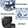 Blue Christmas Pattern Menstrual Pad Pouch with Zipper view 3