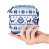 Blue Christmas Pattern Menstrual Pad Pouch with Zipper view 4