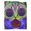 Phantom Cat Blanket, 3D-Printed Fleece Flannel Throw, 70 x 80 in (180 x 200 cm) view 1