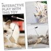 BCOATH 2-Piece Cat Toy with Mouse and Feather Tail view 2