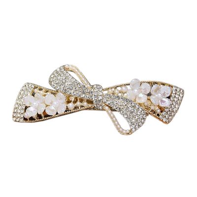 Whakano Rhinestone Pearl Flower Hair Clips for Women and Girls