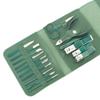16-Piece Manicure and Pedicure Set, Nail Clippers and Care Tools, Malachite Green view 1