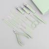 16-Piece Manicure and Pedicure Set, Nail Clippers and Care Tools, Malachite Green view 4
