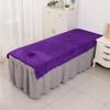 Morbuy Massage Table Fitted Sheet with Face Hole, Microfiber Face Cushion Cover, Purple, 90 x 190 cm view 1