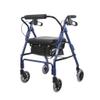 Foldable Rollator with Aluminum Alloy Shopping Basket and Soft Seat, 100 kg Capacity view 1