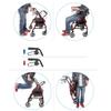 Foldable Rollator with Aluminum Alloy Shopping Basket and Soft Seat, 100 kg Capacity view 2