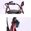 Foldable Rollator with Aluminum Alloy Shopping Basket and Soft Seat, 100 kg Capacity view 4
