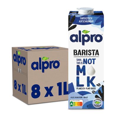 Alpro This Is Not Milk Barista Oat Drink, 8 x 1 L, Vegan