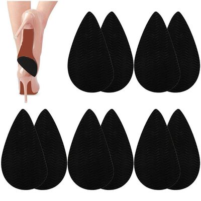 Dinntty 5-Pair Non-Slip Shoe Sole Pads, Self-Adhesive Silicone Sole Protectors for Women’s and Men’s Shoes