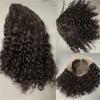 Short Bob Lace Front Human Hair Wig, Deep Wave, Glueless 4x4 Lace Closure, 16 in, 180 view 3