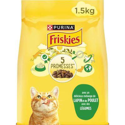 FRISKIES | Indoor Cat | Complete Dry Food with Chicken and Vegetables | 1.5 kg