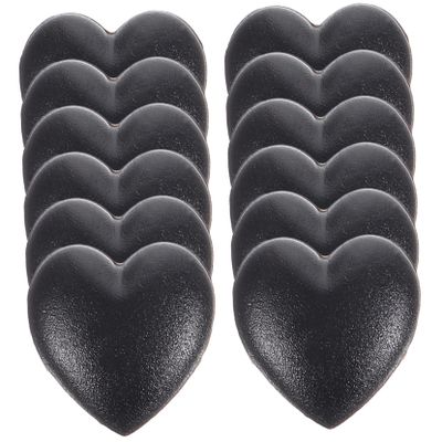 COLLBATH Heart-Shaped Silicone Ear Grips for Glasses, 20 Pieces, Black